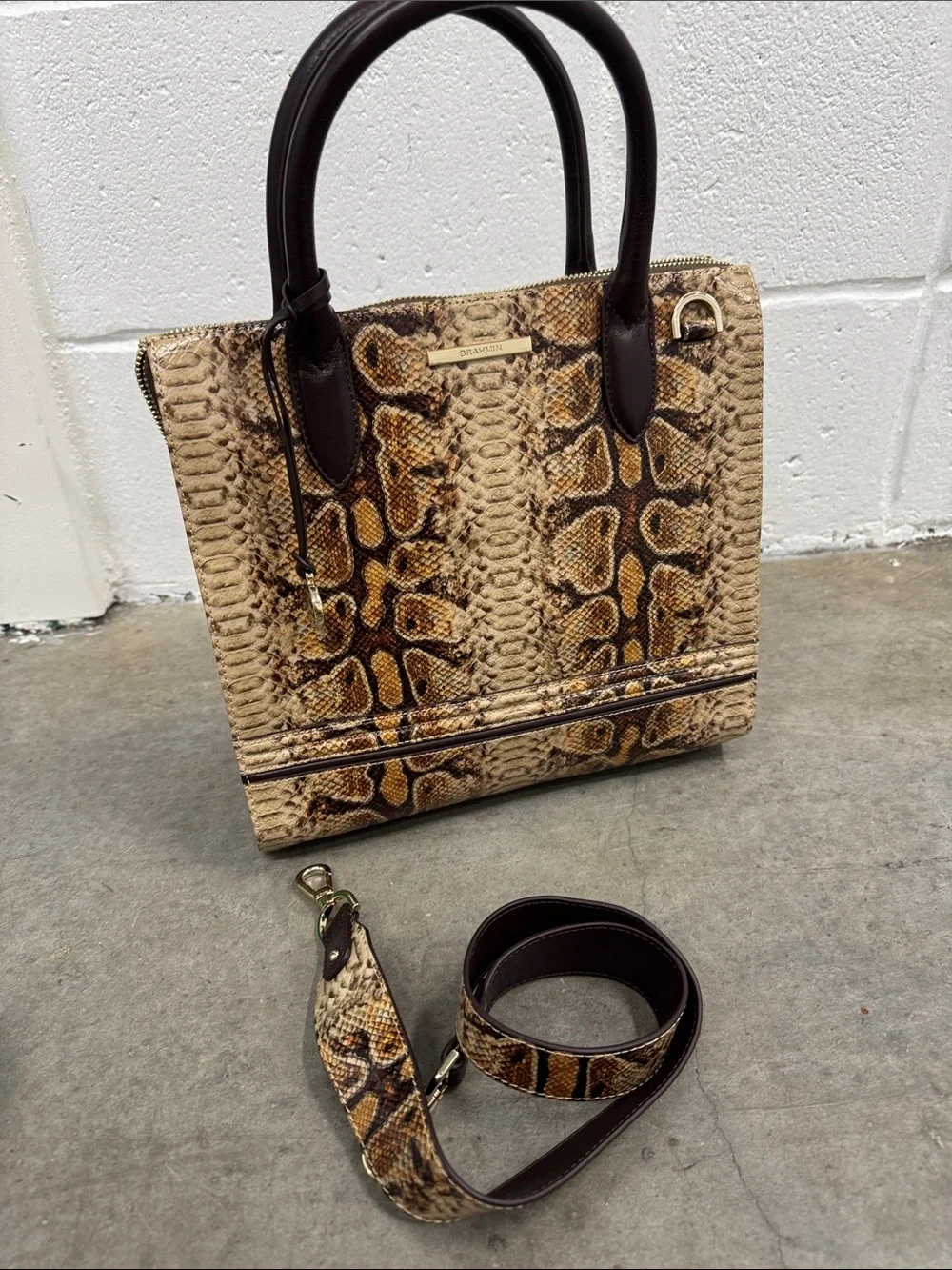 Brahmin structured satchel